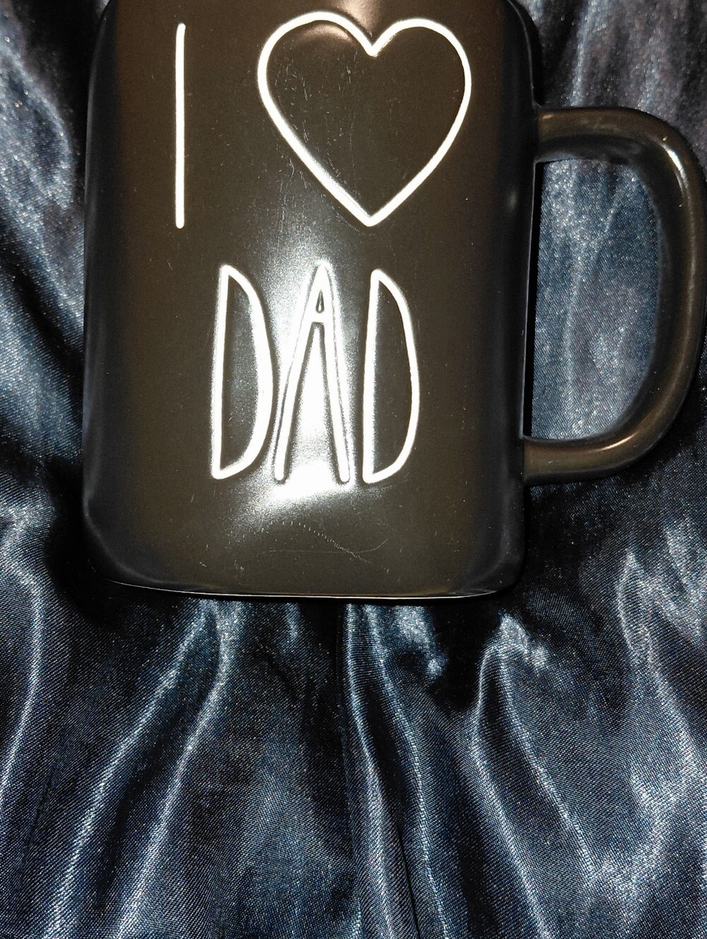 Rae Dunn Matte Black Ceramic Mug with Handle. I♥️Dad